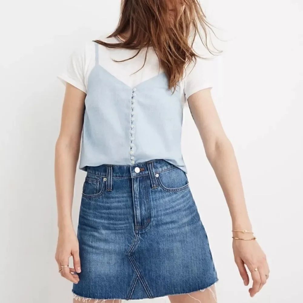 Madewell Rigid Denim A-line Skirt